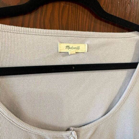 Madewell Light Lavender Short Sleeve Top - Picture 2 of 6